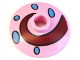 Part No: 4740pb007  Name: Dish 2 x 2 Inverted (Radar) with Dark Red Swirl and Medium Blue Spots Pattern (Snail Shell)