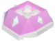 Part No: 67931pb01  Name: Shell with 4 Recessed Studs and Hole with Molded White Bottom and Spikes Pattern