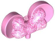 Part No: 8085pb02  Name: Minifigure, Mouse Ears with Small Pin with Molded Satin Trans-Dark Pink Bow Pattern