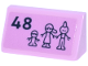 Part No: 85984pb474  Name: Slope 30 1 x 2 x 2/3 with Black House Number '48' and Family Mini Dolls Pattern (Sticker) - Set 42670