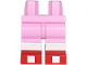 Part No: 970c00pb1534  Name: Hips and Legs with Molded Red Lower Legs / Boots and Printed White Socks and Squares on Toes Pattern