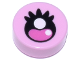 Part No: 98138pb449  Name: Tile, Round 1 x 1 with Black and Dark Pink Eye with Eyelashes and White Highlights Pattern