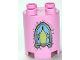 Part No: 98225pb001  Name: Duplo, Brick Round 2 x 2 x 2 with Gothic Window with Curtains Pattern