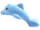 Part No: 49579pb04  Name: Dolphin, Friends Style, Baby Jumping with Black and White Eyes, Upper Eyelids Pattern