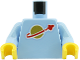 Part No: 973p90new2c15  Name: Torso with Classic Space Logo High on Torso Pattern, Inside with Ribs (second reissue) / Bright Light Blue Arms / Yellow Hands (BAM)
