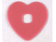 Part No: 46461  Name: Clikits, Icon Accent Rubber Heart 3 7/8 x 3 7/8