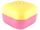 Part No: 51462c04  Name: Clikits Container, Square Box with Hole with Bright Light Yellow Lid (51462 / 51285)