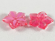 Part No: 53657pb02  Name: Clikits, Icon Flower 5 Pointed Petals 2 x 2 Large with Pin with Bright Pink Highlights Pattern
