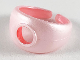 Part No: clikits109pb01  Name: Clikits Ring, Wide Band with Hole (Child Size) with Pearl Light Pink Coating Pattern