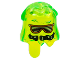 Part No: 77181pb01  Name: Minifigure, Headgear Slime with Orange Sunglasses, Silver Striped Lenses, Black Mouth Pattern