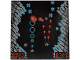 Part No: 10202pb073  Name: Tile 6 x 6 with Bottom Tubes with Screen with Pixelated Light Bluish Gray, Medium Azure and Red Arcade Game, '6985' and '6781' Pattern