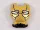 Part No: 10908pb14  Name: Minifigure, Visor Top Hinge with Gold Face Shield, White Eyes, Black Lines on Forehead and Cheeks Pattern