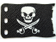 Part No: 112558  Name: Cloth Flag 7 x 5 Jagged Edge with Skull and Crossed Cutlasses (Jolly Roger) Pattern on Both Sides