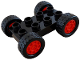 Part No: 12591c03  Name: Duplo Car Base 2 x 4 with Fixed Axles, Black Tires, and Red Wheels
