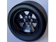 Part No: 15038c06  Name: Wheel 56mm D. x 34mm Technic Racing Medium, 6 Pin Holes with Black Tire 81.6mm D. x 44mm Smooth (15038 / 4410)