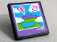Part No: 15210pb029  Name: Road Sign 2 x 2 Square with Open O Clip with 'TV', Heartlake City, Clouds and Balloon on Screen Pattern (Sticker) - Set 41109