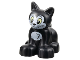 Part No: 17865pb06  Name: Duplo Cat Kitten Sitting with Bright Light Yellow Eyes and White Face and Chest Pattern (Figaro)