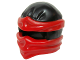 Part No: 19857pb01  Name: Minifigure, Headgear Ninjago Wrap Type 2 with Molded Red Wraps and Knot Pattern