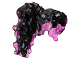 Part No: 1987pb02  Name: Minifigure, Hair Female Long Wavy, High Back Ponytail with Marbled Trans-Dark Pink Pattern