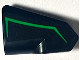 Part No: 2387pb010  Name: Technic, Panel Fairing # 7 Very Small Smooth Short, Side A with Bright Green Stripe Pattern (Sticker) - Set 42170