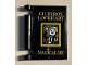 Part No: 24093pb039  Name: Minifigure, Utensil Book Cover with Gold 'GILDEROY LOCKHART' and 'MAGICAL ME', Minifigure in Frame Pattern (Sticker) - Set 75978