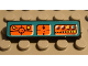 Part No: 2431pb0032  Name: Tile 1 x 4 with Orange Control Panels on Dark Turquoise Background Pattern (Sticker) - Set 8233