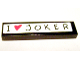 Part No: 2431pb0090  Name: Tile 1 x 4 with 'I' Heart 'JOKER' Pattern (Sticker) - Set 7886