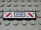 Part No: 2431pb0278  Name: Tile 1 x 4 with 'HA 7990' and Red and White Diagonal Stripes Pattern (Sticker) - Set 7990