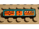 Part No: 2431pb032  Name: Tile 1 x 4 with Orange Control Panels on Dark Turquoise Background Pattern (Sticker) - Set 8233