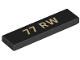 Part No: 2431pb0951  Name: Tile 1 x 4 with '77 RW' License Plate Pattern
