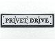 Part No: 2431pb686  Name: Tile 1 x 4 with Road Sign with 'PRIVET DRIVE' and Rivets on White Background Pattern (Sticker) - Set 75968