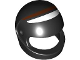 Part No: 2446pb64  Name: Minifigure, Headgear Helmet Motorcycle (Standard) with White and Reddish Brown Stripes Pattern (Golden Retriever Puppy Eye)