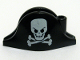 Part No: 2528pb03  Name: Minifigure, Headgear Hat, Pirate Bicorne with Large Skull and Crossbones Pattern