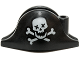 Part No: 2528pb10  Name: Minifigure, Headgear Hat, Pirate Bicorne with Skull with X Eyes and Crossbones Pattern
