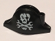 Part No: 2528pb11  Name: Minifigure, Headgear Hat, Pirate Bicorne with Skull with Eye Patch and Wrenches Crossbones Pattern