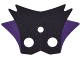 Part No: 26112  Name: Minifigure Cape Cloth, 6-Pointed Collar with 2 Dark Purple Points Pattern