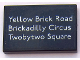 Part No: 26603pb039  Name: Tile 2 x 3 with White 'Yellow Brick Road', 'Brickadilly Circus', and 'Twobytwo Square' Pattern (Sticker) - Set 10258
