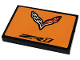 Part No: 26603pb151  Name: Tile 2 x 3 with Chevrolet Logo and Black 'ZR1' Pattern (Sticker) - Set 42093