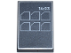 Part No: 26603pb433  Name: Tile 2 x 3 with Console with Silver Border, White Menu Icons and '14:23' on Dark Silver Background Pattern