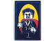 Part No: 26603pb585  Name: Tile 2 x 3 with Vampire Minifigure Portrait Picture Pattern (Sticker) - Set 910049