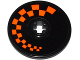 Part No: 2723pb062R  Name: Technic, Disk 3 x 3 with Orange Checkered Pattern Model Right Side (Sticker) - Set 42048