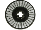 Part No: 2723pb081  Name: Technic, Disk 3 x 3 with Silver and Light Bluish Gray Fan Pattern