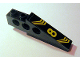 Part No: 2744pb017L  Name: Technic Slope 6 x 1 x 1 2/3 with Yellow '8' and Bent Stripes Pattern Model Left Side (Sticker) - Set 8425