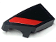 Part No: 29120pb019  Name: Wedge 2 x 1 x 2/3 Left with Red Stripe on Black Background Pattern (Sticker) - Set 30434