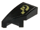 Part No: 29120pb053  Name: Wedge 2 x 1 x 2/3 Left with Gold 'GT' Gran Turismo Logo Pattern (Sticker) - Set 76923