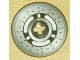 Part No: 2958pb020  Name: Technic, Disk 3 x 3 with Disk Brake 3 Spokes, Black Dots on Gray Pattern (Sticker) - Set 8445
