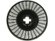 Part No: 2958pb081  Name: Technic, Disk 3 x 3 with Silver and Light Bluish Gray Fan Pattern