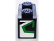 Part No: 3004pb090R  Name: Brick 1 x 2 with Green and Black Pattern on End Model Right Side (Sticker) - Set 8898