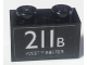 Part No: 3004pb152a  Name: Brick 1 x 2 with White '211B WESTMINISTER' Pattern (Sticker) - Set 40220
