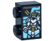 Part No: 3004pb350  Name: Brick 1 x 2 with White, Medium Azure and Gold Zane's Titan Mech and Ninjago Logogram Letter Z Pattern (Sticker) - Set 71837